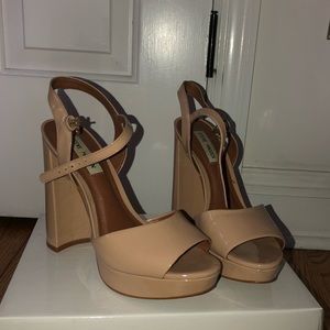 Steve Madden Paten Leather Chunky Heel
